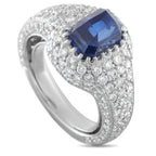 18K White Gold 2.10ct Diamond and Sapphire Ring