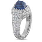 18K White Gold 2.10ct Diamond and Sapphire Ring