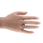 18K White Gold 2.0ct Diamond and Sapphire Ring