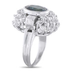 18K White Gold 1.92ct Diamond and Sapphire Ring