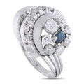 18K White Gold 1.50ct Diamond and Sapphire Ring