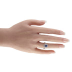 18K White Gold 0.52ct Diamond and Sapphire Ring