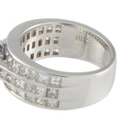 18K White Gold 1.50ct Diamond and Sapphire Ring