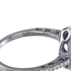 18K White Gold 0.28ct Diamond and Sapphire Ring