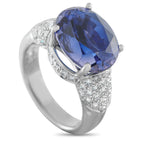 18K White Gold 1.10ct Diamond and Tanzanite Ring