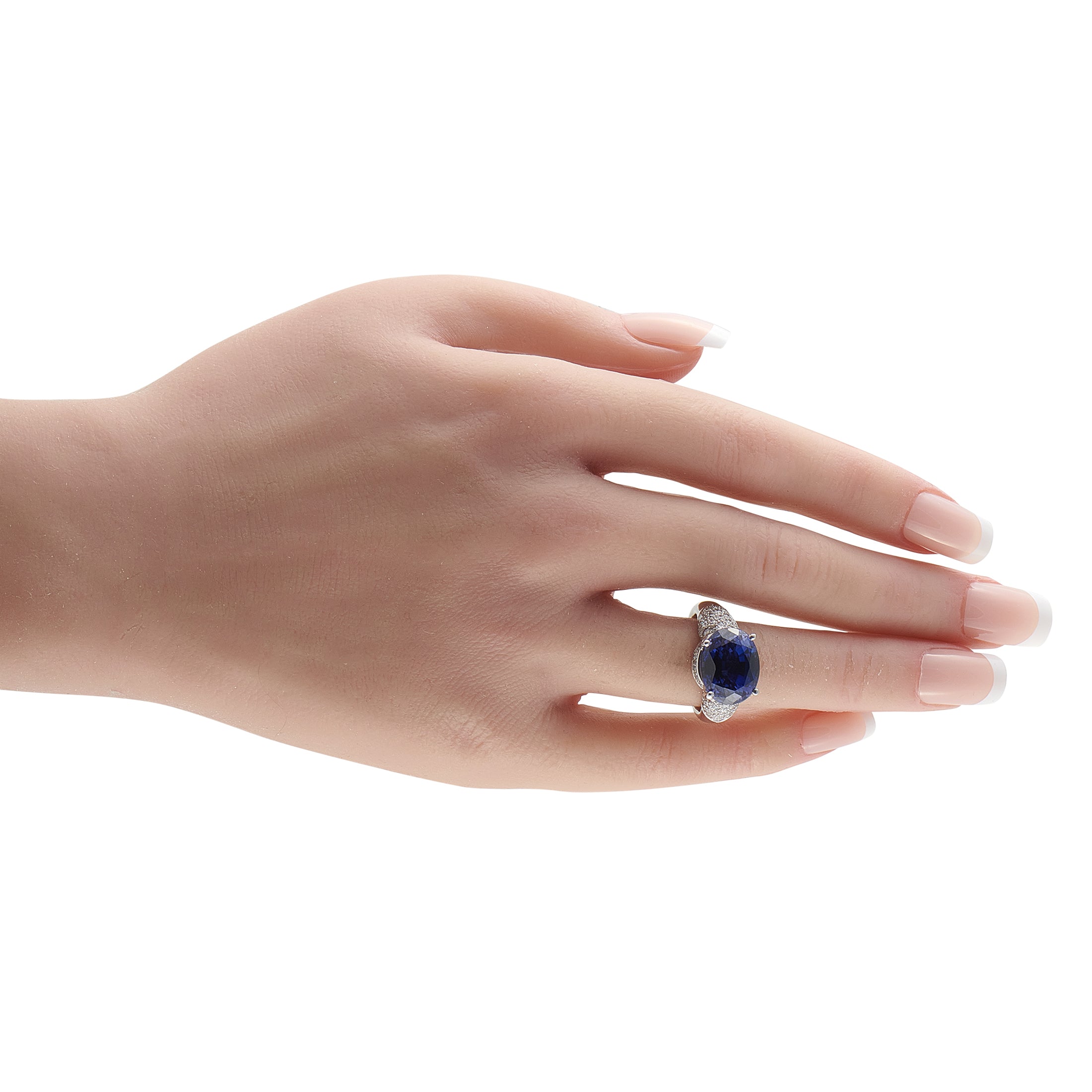 18K White Gold 1.10ct Diamond and Tanzanite Ring
