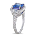 18K White Gold 1.10ct Diamond and Tanzanite Ring