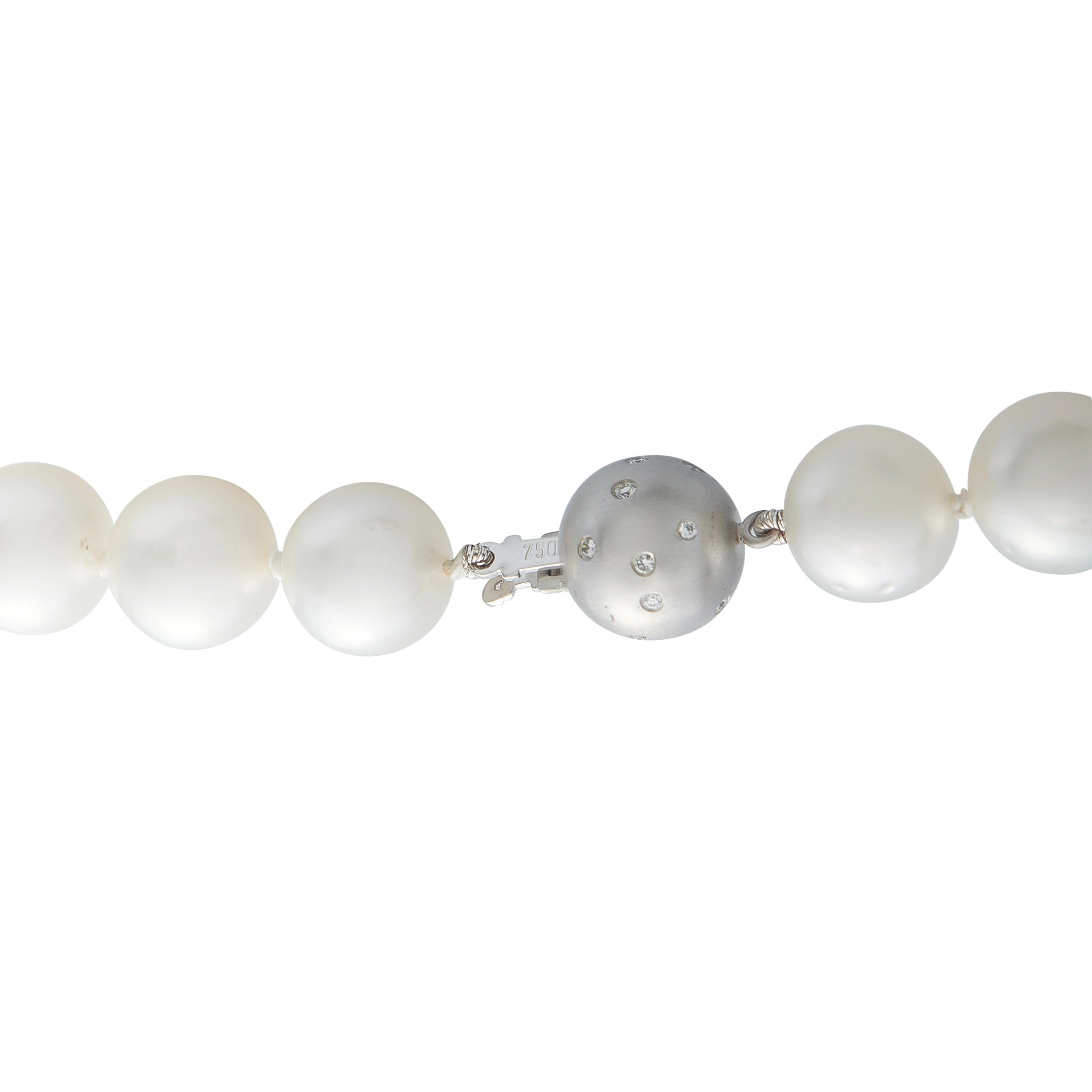 18K White Gold South Sea Pearl Necklace