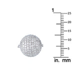 Diamond beaded necklace with round pavé pendant