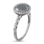 18K White Gold 2.78ct Black and White Diamond Ring