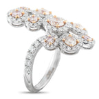 18K White Gold 2.42ct White and Pink Diamond Ring