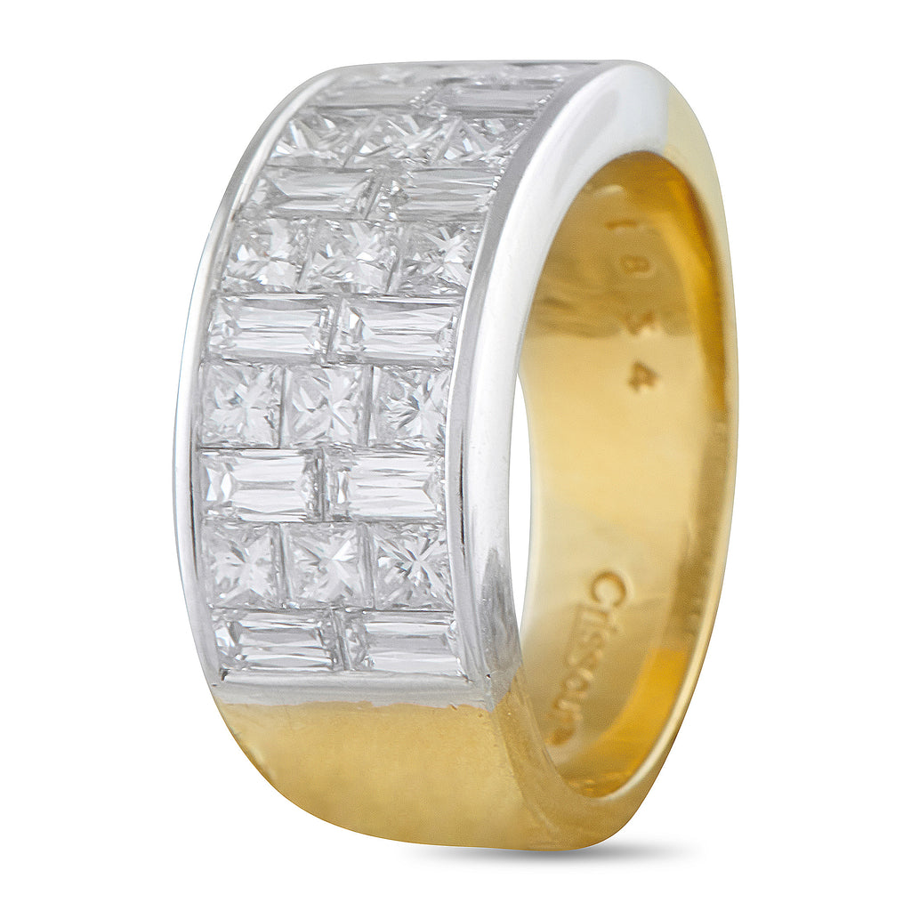 18K White and Yellow Gold 3.20ct Diamond Ring