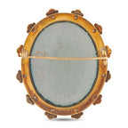 18K Yellow Gold Victorian Egyptian Revival Hand-Painted Enamel Brooch
