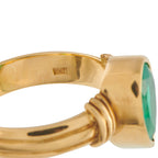 18K Yellow Gold 1.75ct Colombian Emerald Ring
