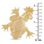Exclusive 18K Yellow Gold 3.38ct Diamond Frog Pendant