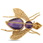 18K Yellow Gold 0.90ct Diamond Insect Brooch