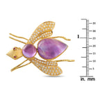 18K Yellow Gold 0.90ct Diamond Insect Brooch