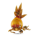 18K Yellow Gold 0.20ct Diamond and Enamel Bird Brooch