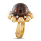 18K Yellow Gold 0.27ct Diamond and Citrine Ring