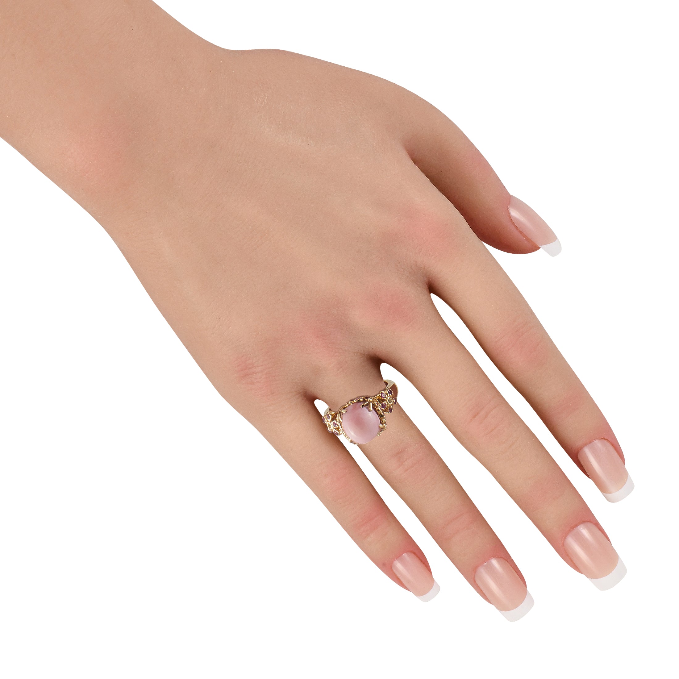 18K Yellow Gold Diamond and Conch Pearl Ring