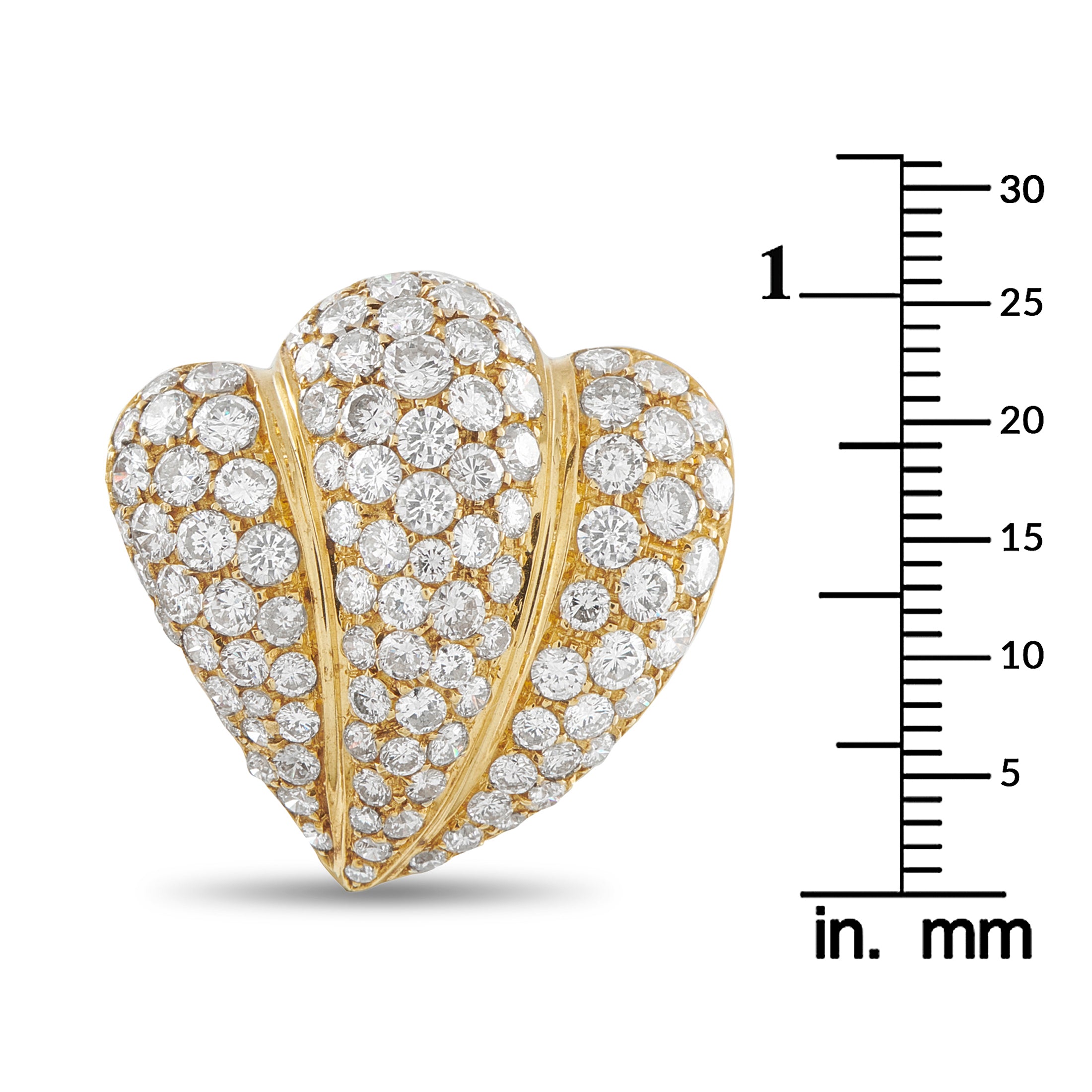 18K Yellow Gold 8.45ct Diamond Earrings