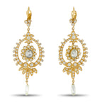 18K Yellow Gold 3.50ct Diamond Earrings