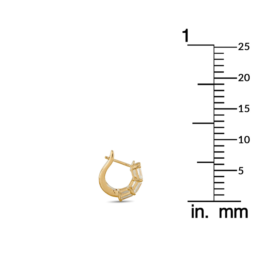 18K Yellow Gold 2.85ct Diamond Earrings