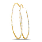 18K Yellow Gold 3.60ct Diamond Inside-Out Hoop Earrings