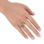 18K Yellow Gold 1.65ct Diamond and Emerald Ring