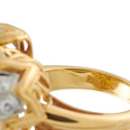 18K Yellow Gold 1.65ct Diamond and Emerald Ring