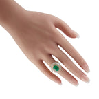 18K Yellow Gold 2.42ct Diamond and Emerald Ring