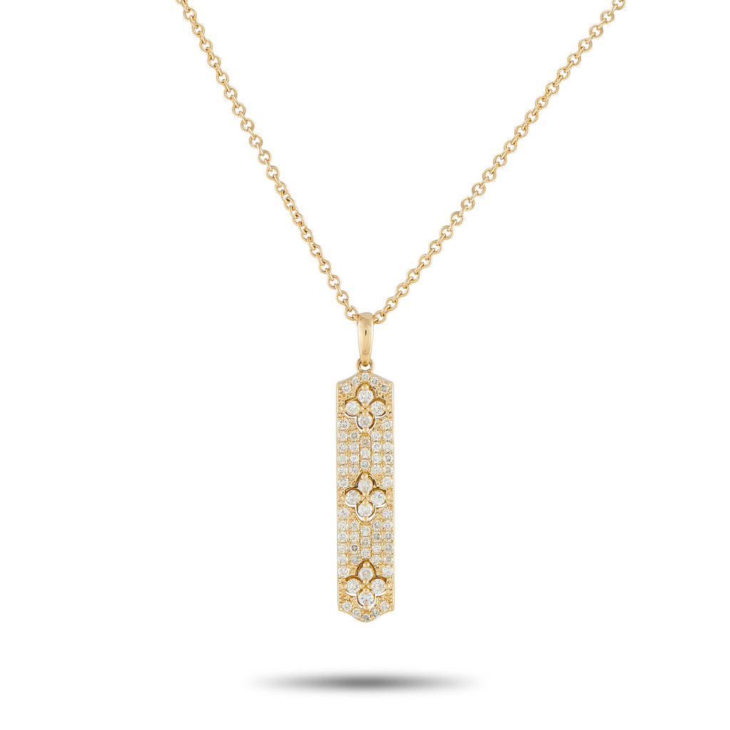 14K Yellow Gold 0.70ct Diamond Pendant