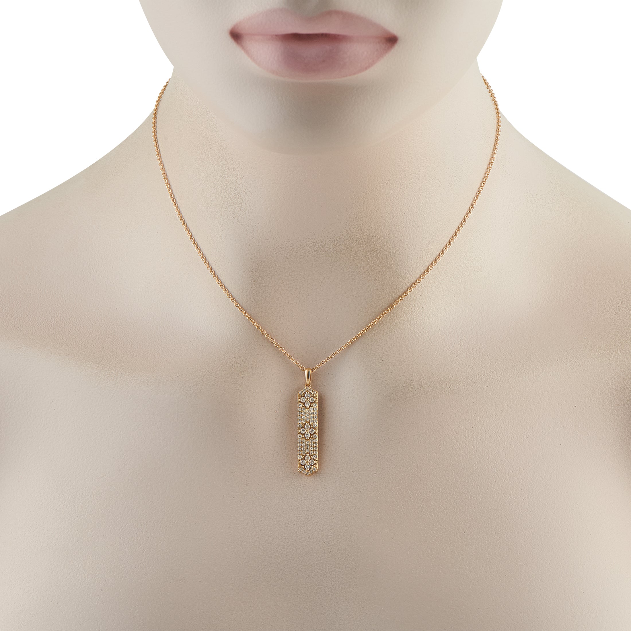 14K Yellow Gold 0.70ct Diamond Pendant