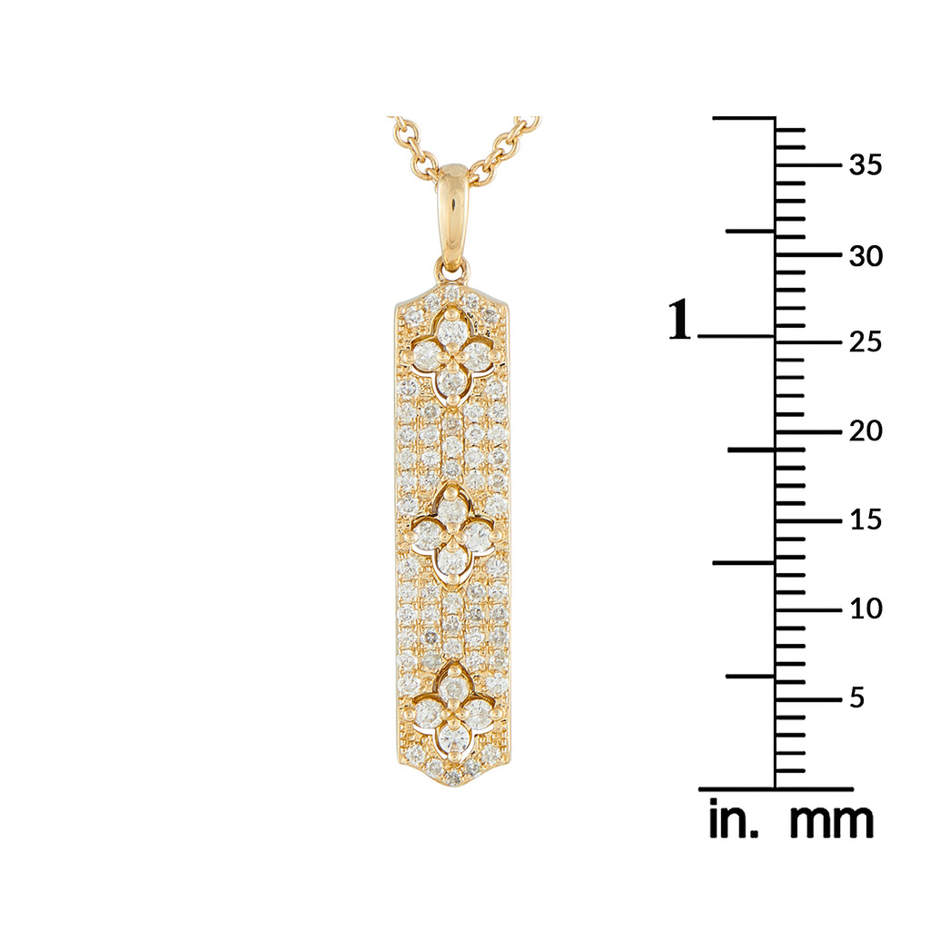14K Yellow Gold 0.70ct Diamond Pendant