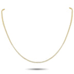 Exclusive 18K Yellow Gold 5.94ct Diamond Tennis Necklace – This classically elegant tennis necklace is designed to effortless