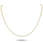 18K Yellow Gold 5.94ct Diamond Tennis Necklace