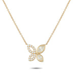 Exclusive 18K Yellow Gold 1.62ct Diamond Butterfly Necklace – Bold and delicate in equal measure, this yellow gold butterfly 