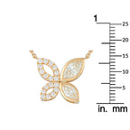 Exclusive 18K Yellow Gold 1.62ct Diamond Butterfly Necklace