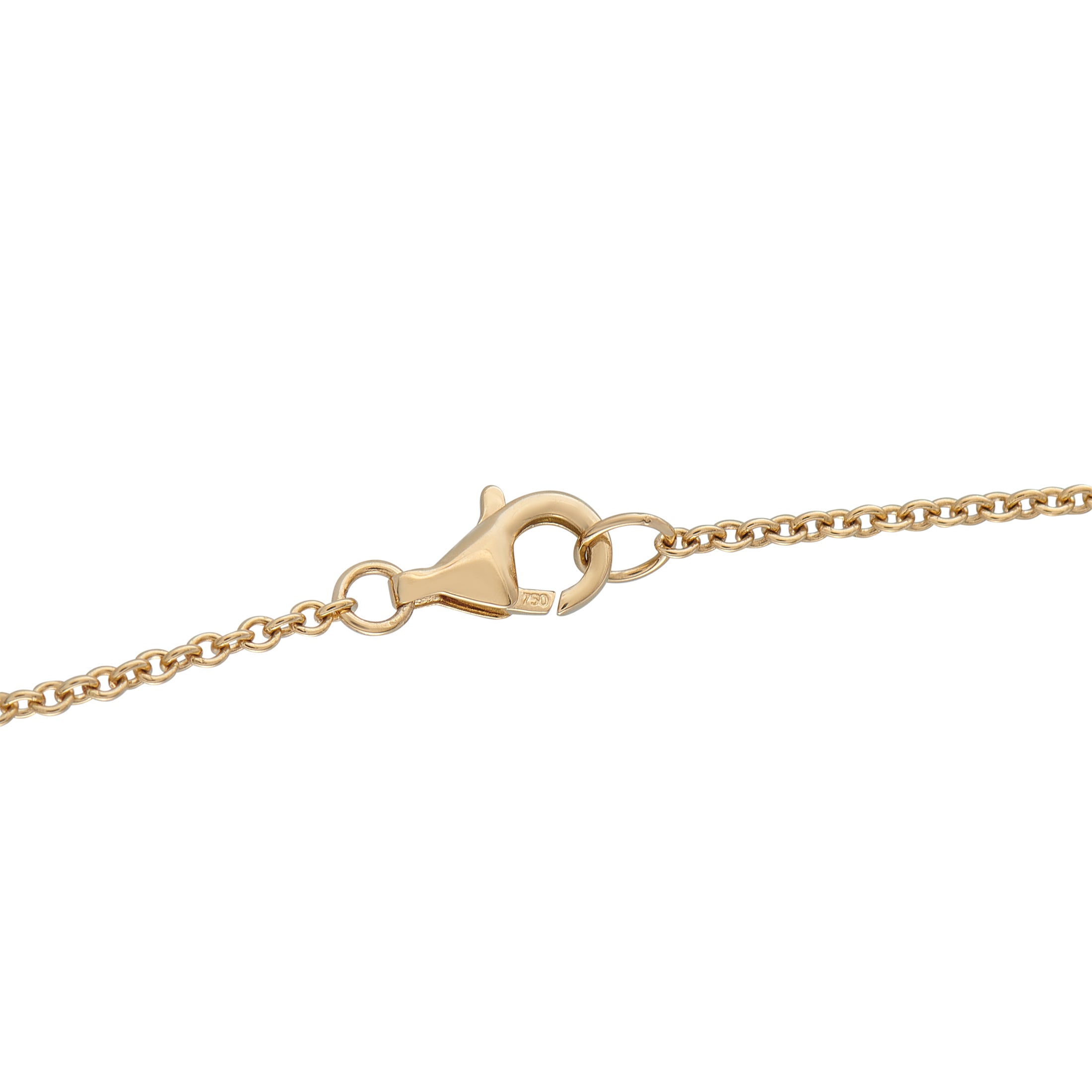 18K Yellow Gold 0.60ct Princess-Cut Diamond Solitaire Necklace