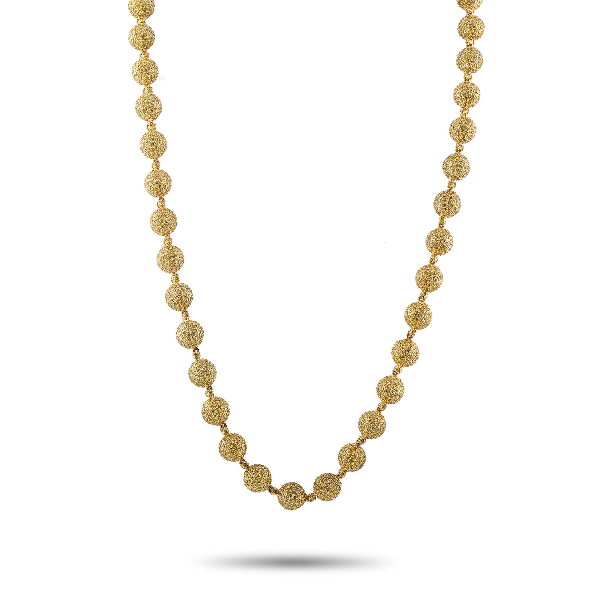 10K Yellow Gold 74.5ct Diamond Necklace