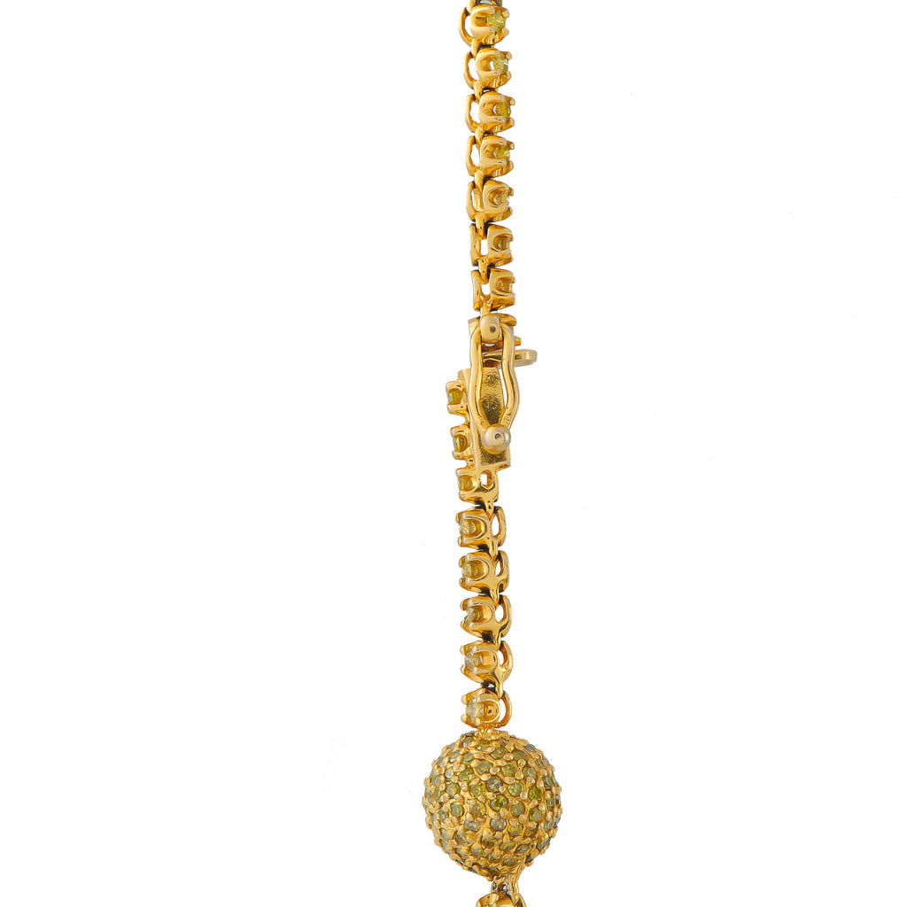 10K Yellow Gold 74.5ct Diamond Necklace