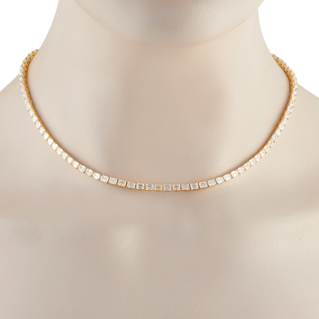 18K Yellow Gold 20.75ct Diamond Necklace