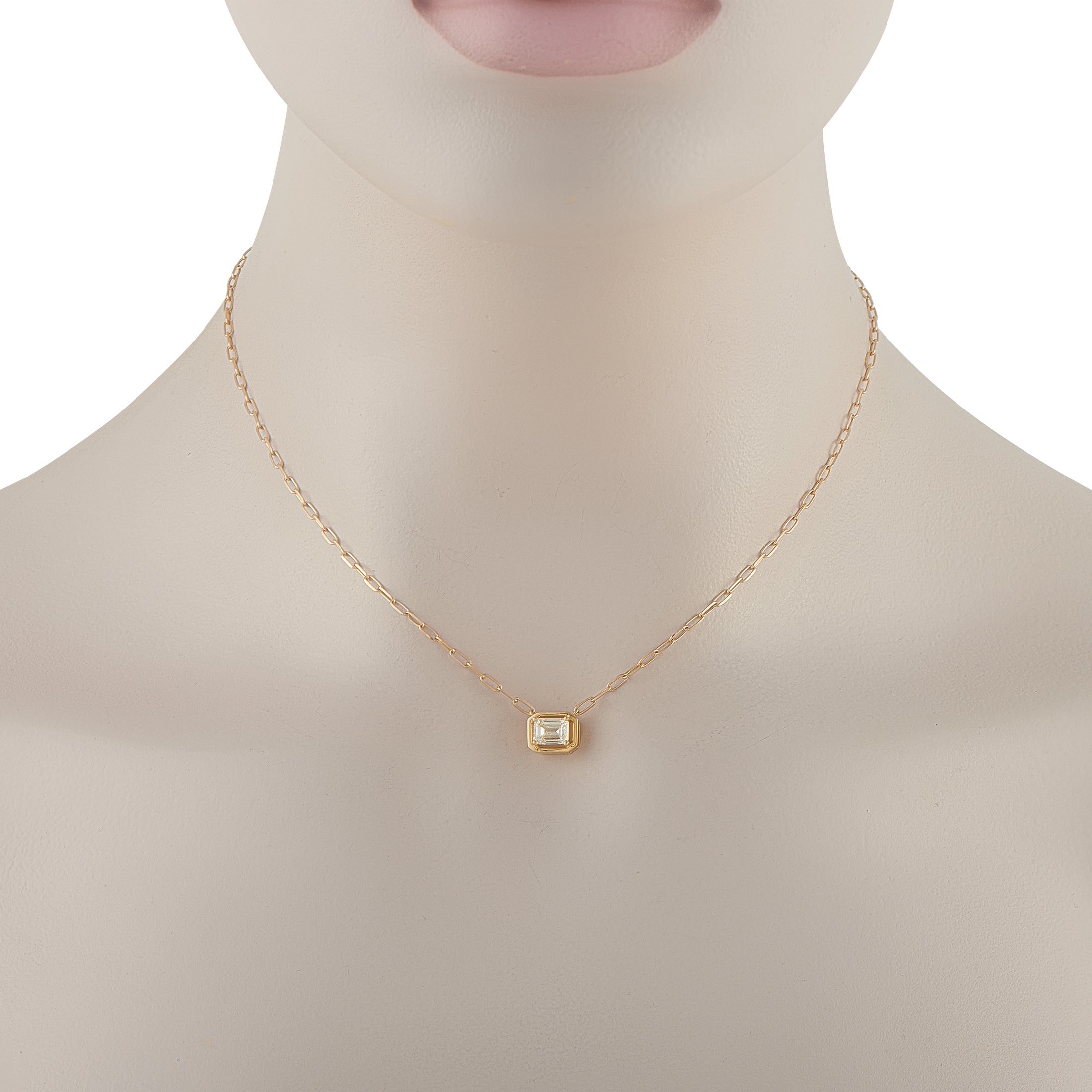 18K Yellow Gold 0.75ct Diamond Necklace