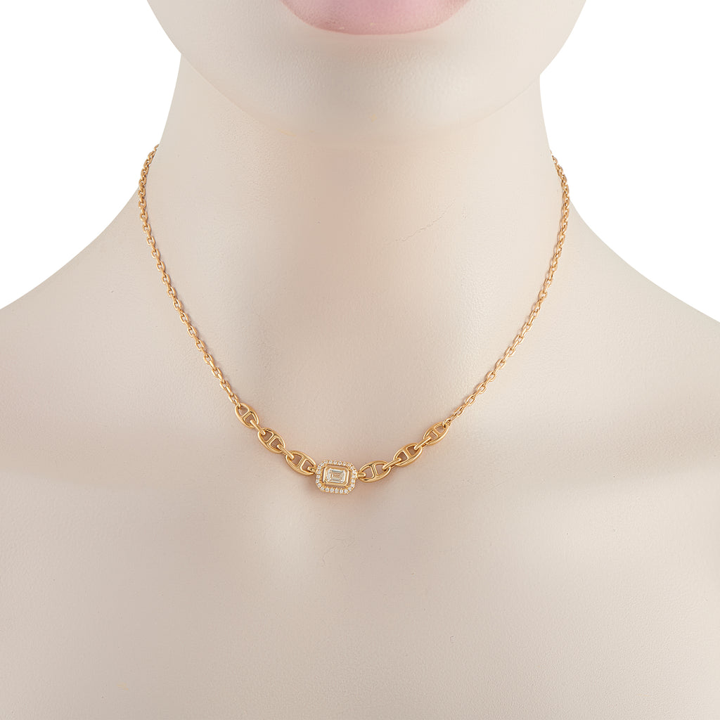 18K Yellow Gold 0.65ct Diamond Necklace