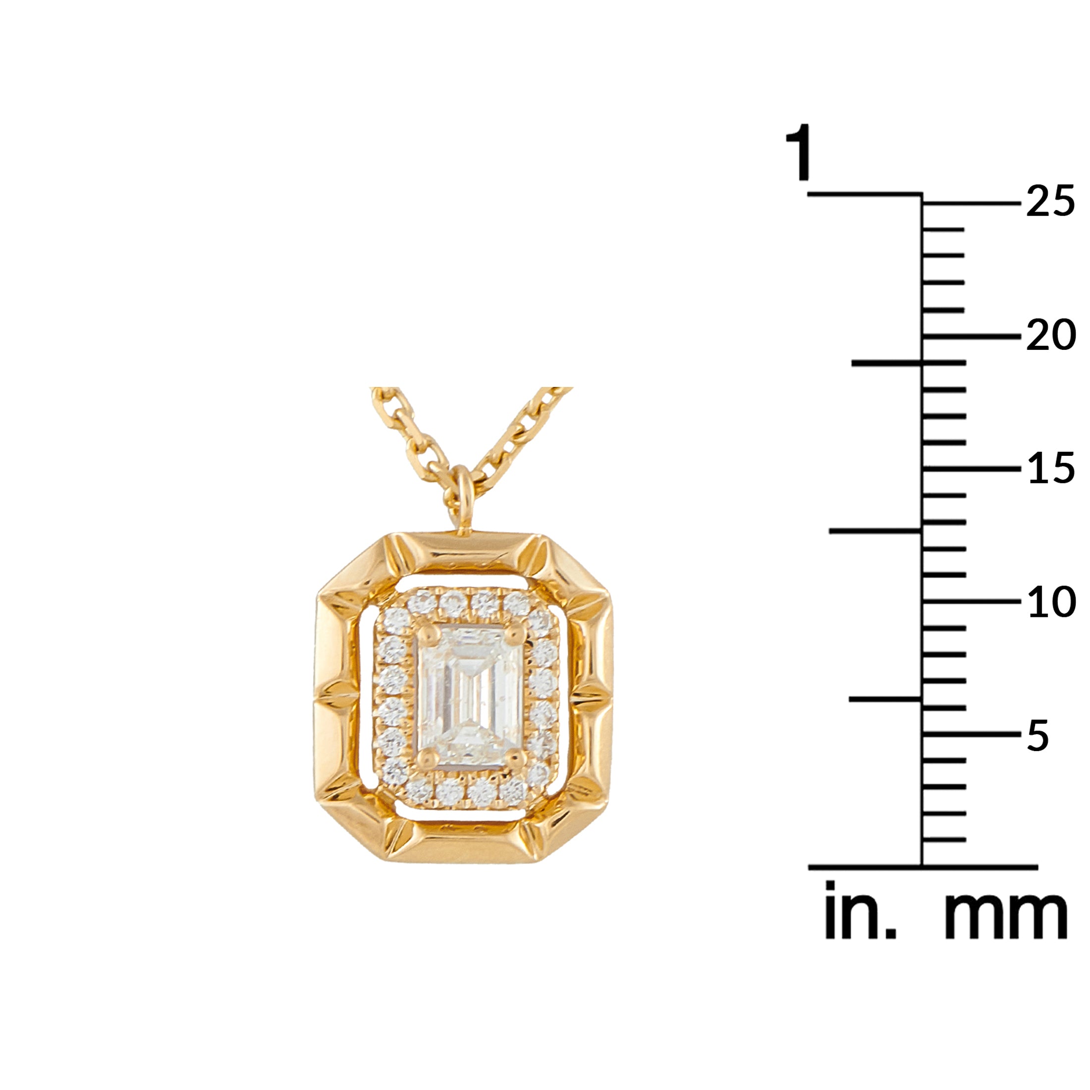 18K Yellow Gold 0.62ct Diamond Pendant