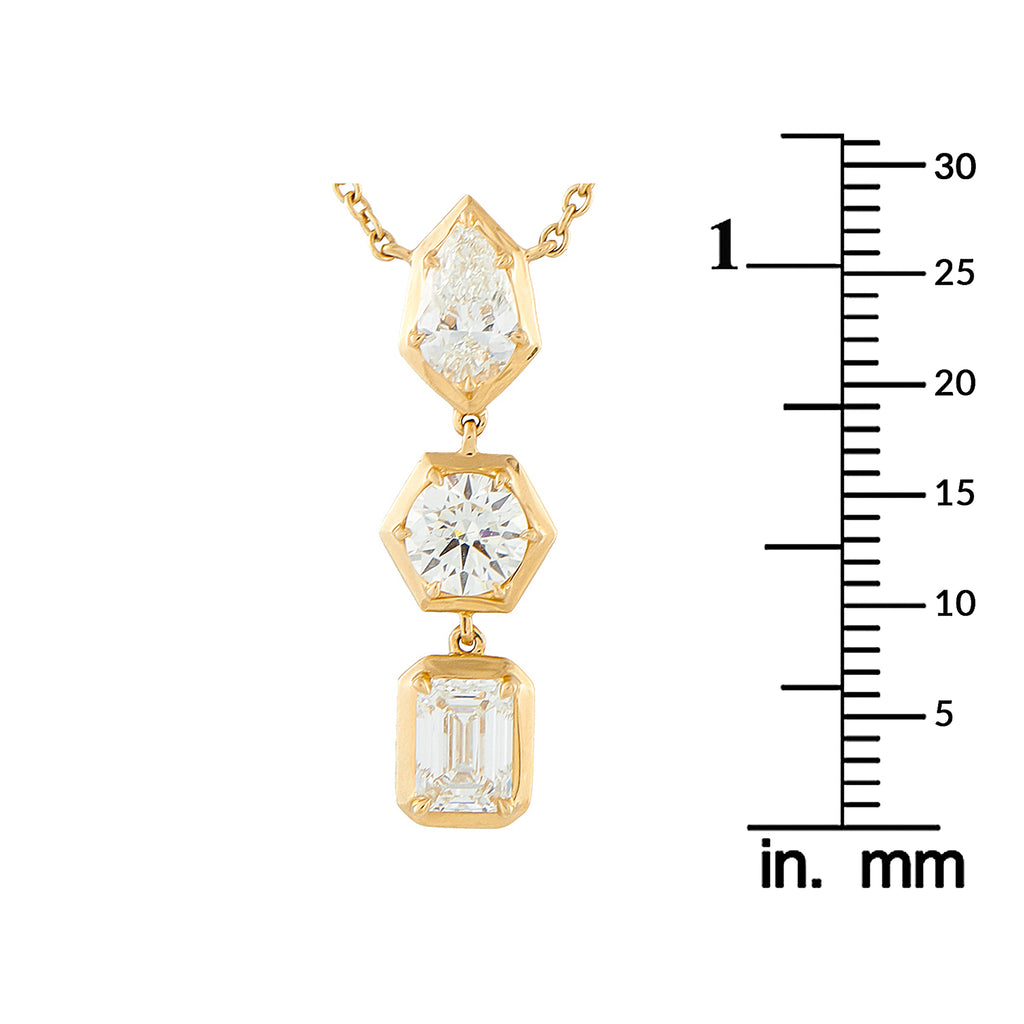 18K Yellow Gold 2.75ct Diamond Necklace