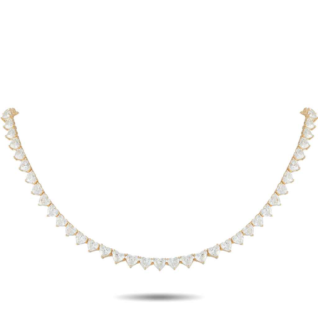 18K Yellow Gold 34.70ct Diamond Necklace