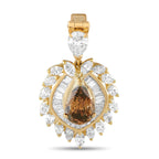 Exclusive  18K Yellow Gold 4.99ct Diamond Pendant