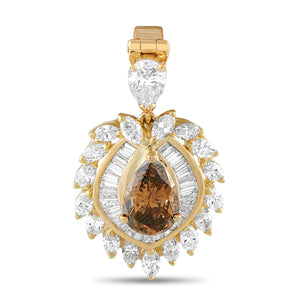18K Yellow Gold 4.99ct Diamond Pendant
