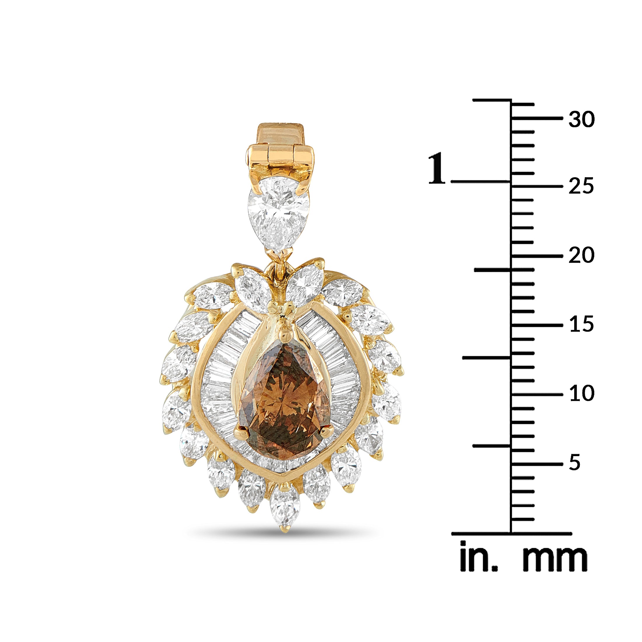 18K Yellow Gold 4.99ct Diamond Pendant